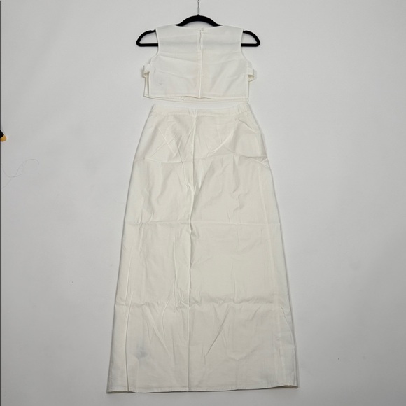 Reformation Cream Crop Top + skirt SET - Picture 9 of 12